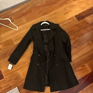 NWT Lauren Ralph Lauren Black Trench MSRP $240